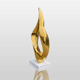 PREMIER Modern Stainless Steel Flame Sculpture 34.8"W x 96"H x 20"D PSIS-006-Stainless Steel Sculpture-PREMIER SCULPTURE
