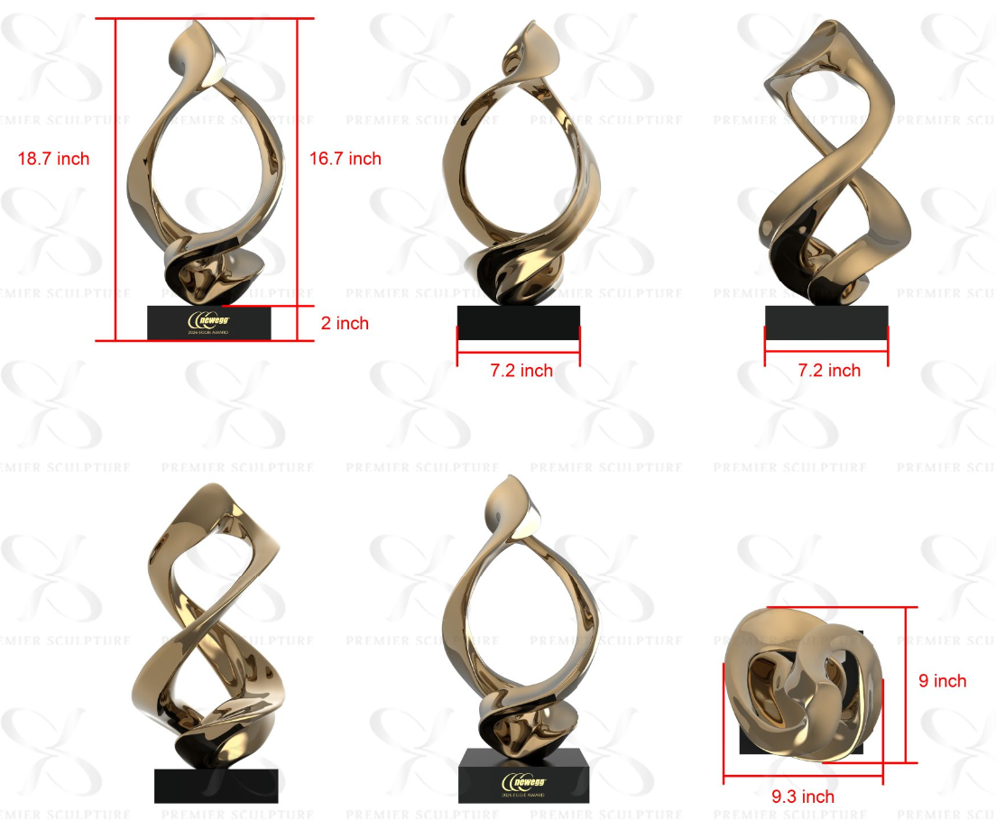 PREMIER Custom Eggie Trophy Brass Sculpture-16 Wholesale Prices-Custom Link for Cindy Lam