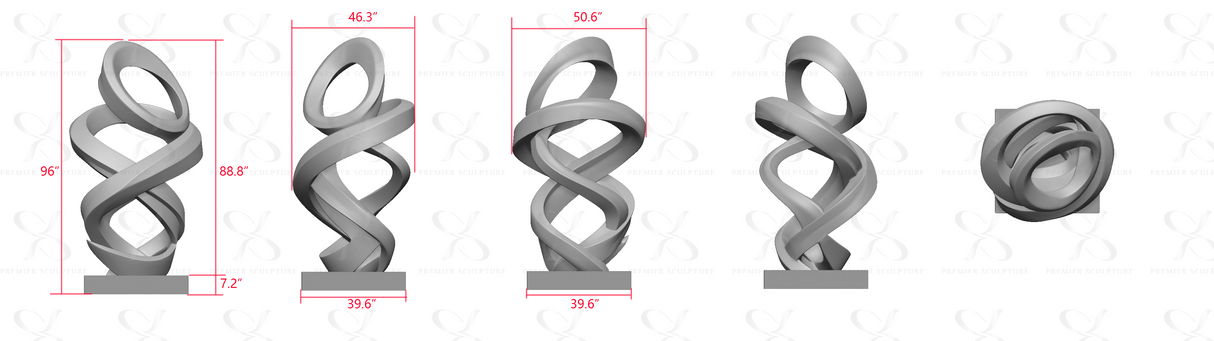 PREMIER Custom Size Abstract Outdoor Sculpture PSLSS-013 -Custom Link for Prescilla-Expedited Shipping
