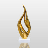 PREMIER Modern Stainless Steel Flame Sculpture 34.8"W x 96"H x 20"D PSIS-006-Stainless Steel Sculpture-PREMIER SCULPTURE