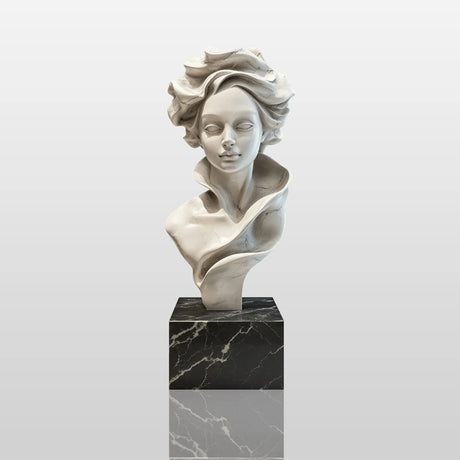 PREMIER Abstract Female Bust Contemporary Marble Sculpture for Interiors PSTTM-012-Marble sculpture-PREMIER SCULPTURE