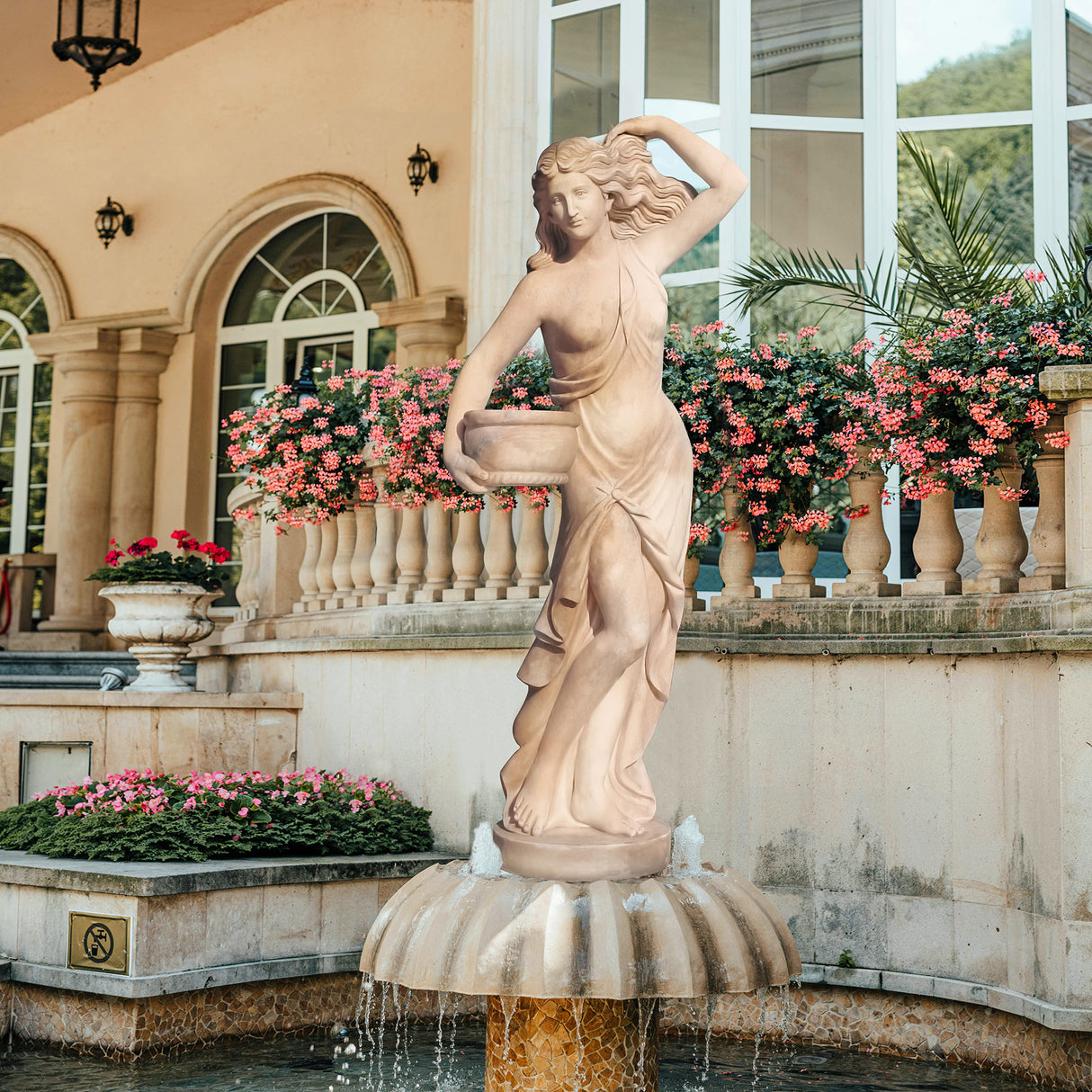 PREMIER Elegant Lady Marble Sculpture for Private Villa Garden, Public Art Installation and Courtyard Decoration PSM-065-Marble sculpture-PREMIER SCULPTURE