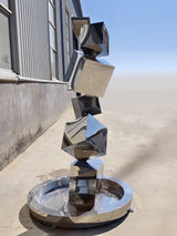 PREMIER Stacked Dice Sculpture PSSS-004 with Water Fountain---Rest of Payment Custom Link for Terry Lynn Whyte