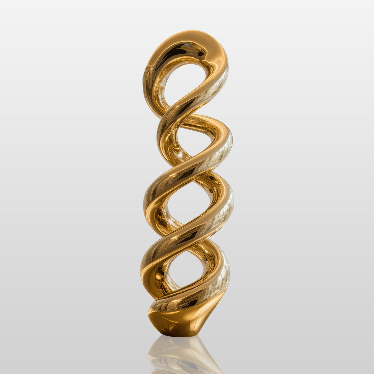 PREMIER Golden Abstract Stainless Steel Sculpture for Luxury Modern Art Gallery,Corporate Headquarters, Shopping Malls, Museum Halls PSSS-132-Stainless Steel Sculpture-PREMIER SCULPTURE