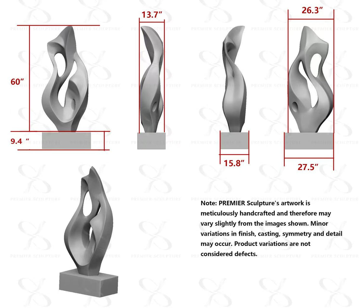 PREMIER Bronze Modern Sculpture PSB-030 —Custom Link for Stage One NYC