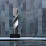 PERMIER Modern Twisted Stainless Steel Sculpture Ideal for Waterfront or Lobby Decor PSSS-224-Stainless Steel Sculpture-PREMIER SCULPTURE
