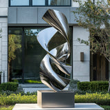 PREMIER Art Sculpture Twisting Design Modern Stainless Steel Sculpture PSSS-051-Stainless Steel Sculpture-PREMIER SCULPTURE