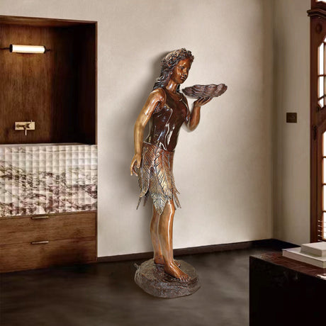 PREMIER Bronze Customizable Sculpture Leaf Maiden Statue for Garden&Floor PSB-008-Bronze Sculpture-PREMIER SCULPTURE