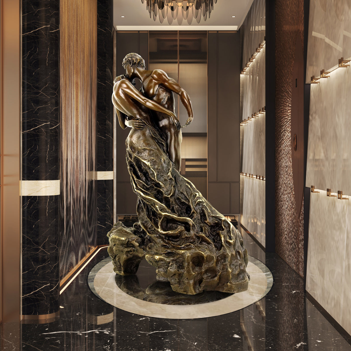 PREMIER Camille Claudel Sculpture The Waltz La Valse Lovers Dancing Statue PSB-047-Bronze Sculpture-PREMIER SCULPTURE