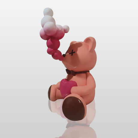 PREMIER Cartoon Large Sculpture Pink Teddy Bear Sculpture Art PSF-034-Fiberglass Sculpture-PREMIER SCULPTURE