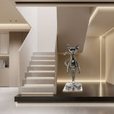 PREMIER Cat Sculpture Stainless Steel Home Decor Abstract Contemporary Sculpture PSSS-008-Stainless Steel Sculpture-PREMIER SCULPTURE