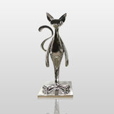 PREMIER Cat Sculpture Stainless Steel Home Decor Abstract Contemporary Sculpture PSSS-008-Stainless Steel Sculpture-PREMIER SCULPTURE