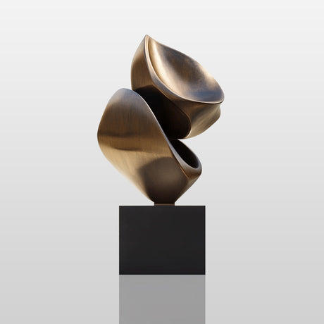 PREMIER Contemporary Abstract Bronze Sculpture Curved Fluidity Design Art Sculpture PSB-044-Bronze Sculpture-PREMIER SCULPTURE