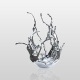 PREMIER Contemporary Art Sculpture Abstract Water Splash Modern Sculpture with Metal PSSS-013-Stainless Steel Sculpture-PREMIER SCULPTURE