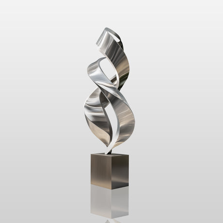 PREMIER Contemporary Stainless Steel Sculpture Modern Abstract Spiral Sculpture for Indoor & Outdoor Spaces PSSS-059-Stainless Steel Sculpture-PREMIER SCULPTURE