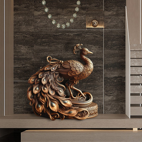 PREMIER Custom Sculpture Exquisite Bronze Peacock Sculpture PSB-031-Bronze Sculpture-PREMIER SCULPTURE