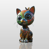 PREMIER Decorative Sculpture Vibrant Urban Pop Art Cat Sculpture PSF-025-Fiberglass Sculpture-PREMIER SCULPTURE
