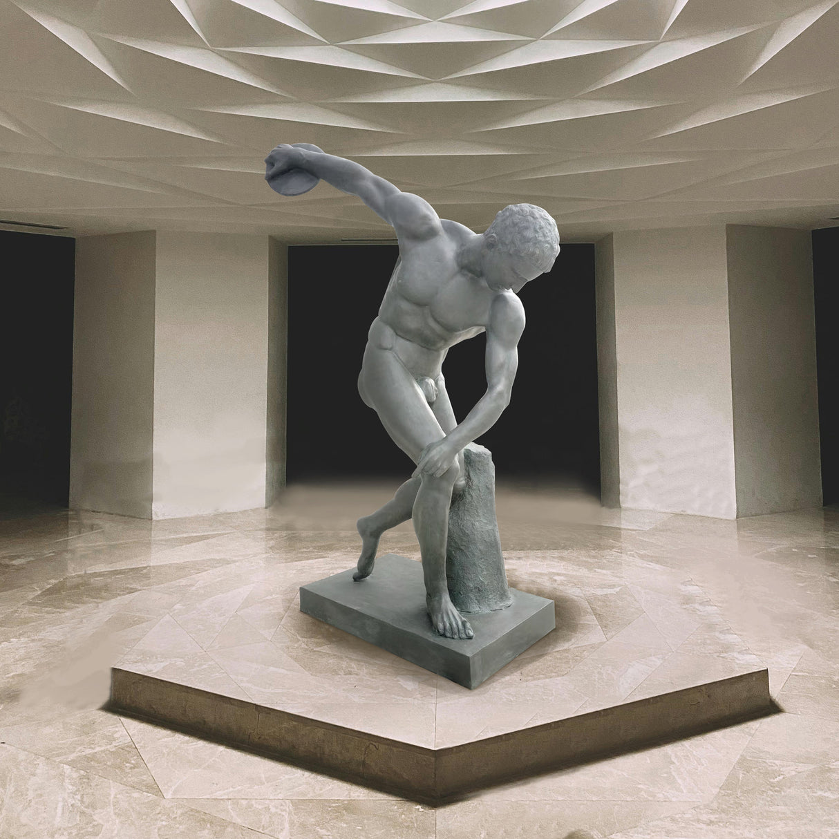 PREMIER Discus Thrower Sculpture Art Collection Bronze Greek Custom Statue PSB-012-Bronze Sculpture-PREMIER SCULPTURE