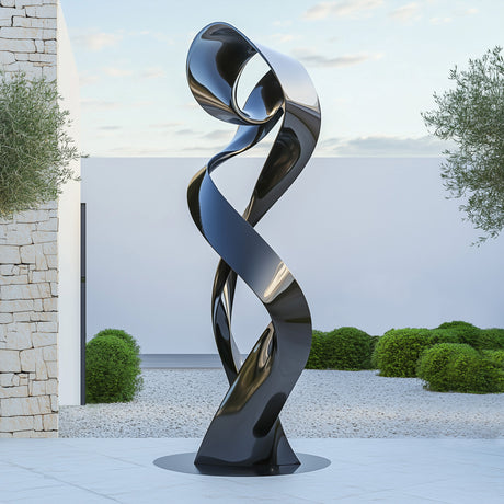PREMIER Durable Outdoor Sculpture Modern Art Sculpture Stainless Steel Yard Decor PSSS-044-Stainless Steel Sculpture-PREMIER SCULPTURE