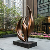PREMIER Elegant Bronze Flame Sculpture Modern Artistic Sculpture for Outdoor Spaces PSB-036-Bronze Sculpture-PREMIER SCULPTURE