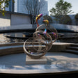PREMIER Fish Sculpture Outdoor Stainless Steel Modern Contemporary Sculpture PSSS-015-Stainless Steel Sculpture-PREMIER SCULPTURE