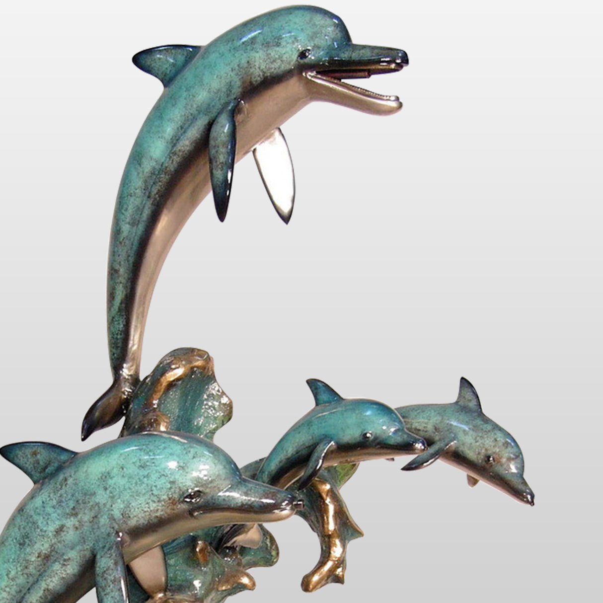 PREMIER Garden Bronze Dolphin Custom Bronze Sculpture PSB-002-Bronze Sculpture-PREMIER SCULPTURE