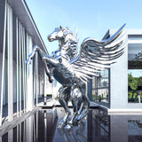 PREMIER Horse Sculpture Modern Metal Animal Flying Pegasus Stainless Steel Outdoor Sculpture PSSS-020-Stainless Steel Sculpture-PREMIER SCULPTURE