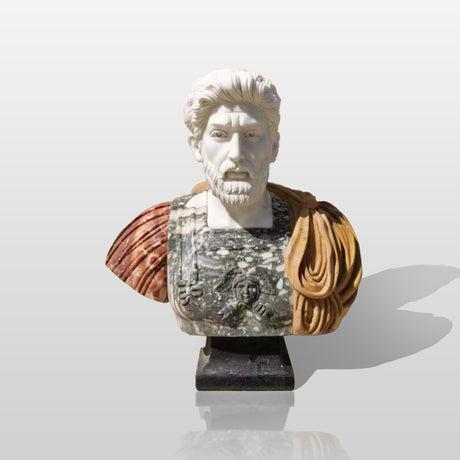 PREMIER Indoor Decoration Marco Aurelius Marble Bust Statue Table Top Custom Sculpture PSTTM-003-Marble sculpture-PREMIER SCULPTURE