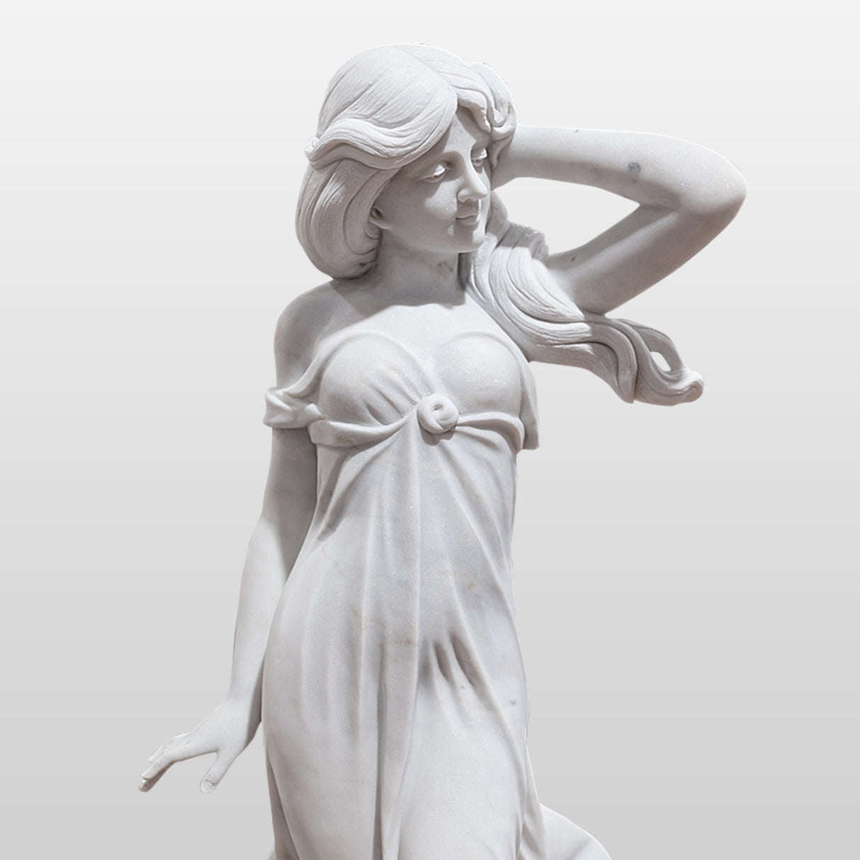 PREMIER Indoor Floor Nymph Marble Statue Custom Sculpture For Garden PSM-004-Marble sculpture-PREMIER SCULPTURE