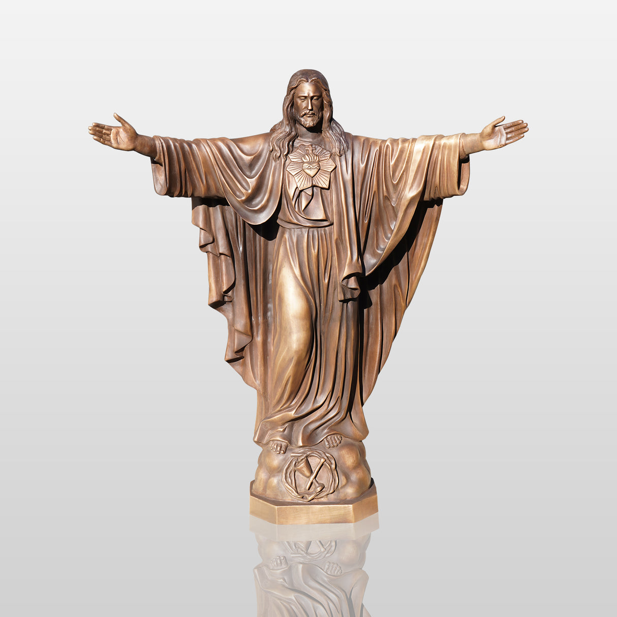 PREMIER Jesus Bronze Statue Religious Sculpture for Home and Church PSB-040-Bronze Sculpture-PREMIER SCULPTURE