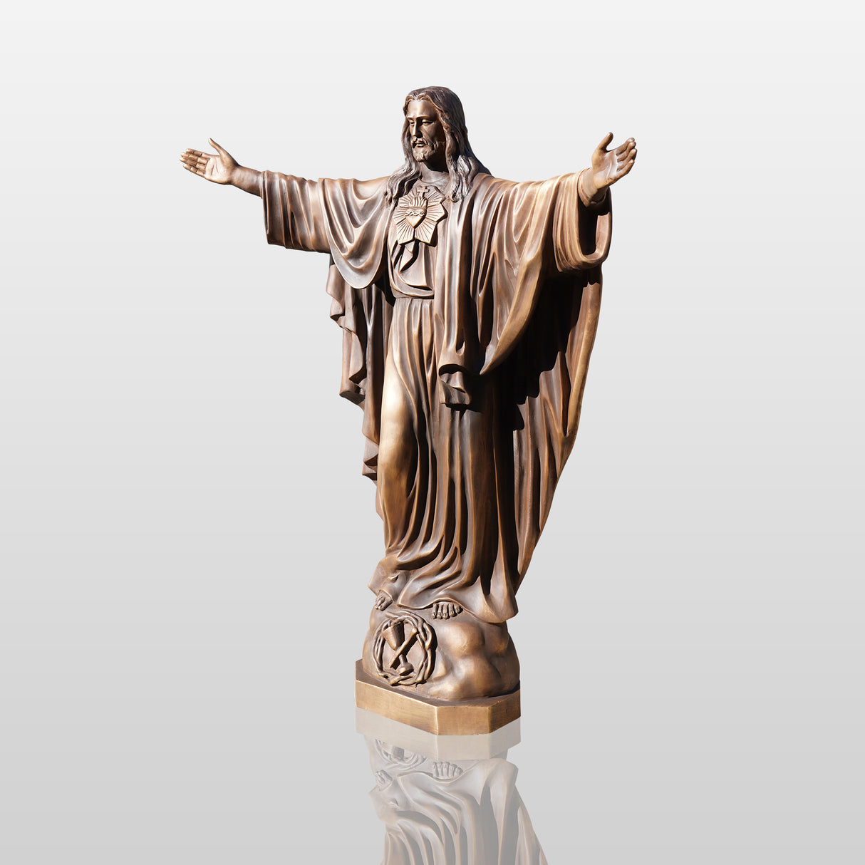 PREMIER Jesus Bronze Statue Religious Sculpture for Home and Church PSB-040-Bronze Sculpture-PREMIER SCULPTURE