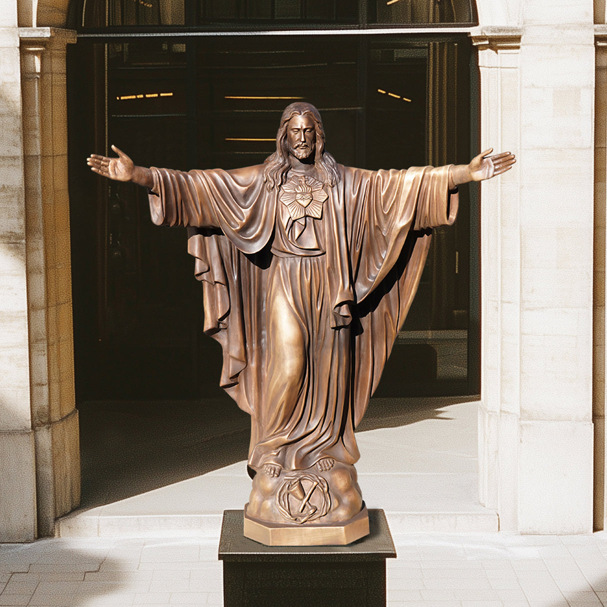 PREMIER Jesus Bronze Statue Religious Sculpture for Home and Church PSB-040-Bronze Sculpture-PREMIER SCULPTURE