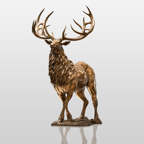 PREMIER Large Garden Sculpture Custom Bronze Elk Lawn Statue PSB-033-Bronze Sculpture-PREMIER SCULPTURE