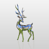 PREMIER Lawn Sculpture Garden Stainless steel Geometric Sika Deer Sculpture PSSS-001-Stainless Steel Sculpture-PREMIER SCULPTURE