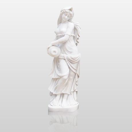PREMIER Life-size Marble Statue for Garden Greek Lady with Bottle Custom Sculpture PSM-009-Marble sculpture-PREMIER SCULPTURE