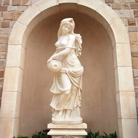 PREMIER Life-size Marble Statue for Garden Greek Lady with Bottle Custom Sculpture PSM-009-Marble sculpture-PREMIER SCULPTURE