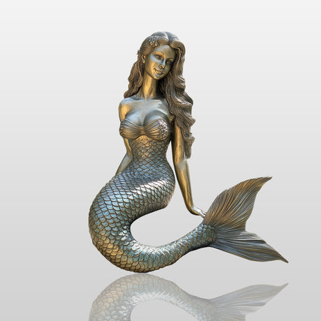 PREMIER Little Mermaid Statue Exquisite Bronze Mermaid Sculpture for Outdoor Garden PSB-046-Bronze Sculpture-PREMIER SCULPTURE