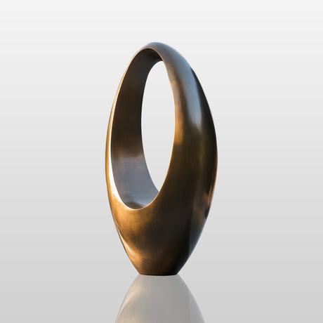 PREMIER Luxury Bronze Oval Sculpture Modern Outdoor Art for Gardens & Architectural Spaces PSB-049-Bronze Sculpture-PREMIER SCULPTURE