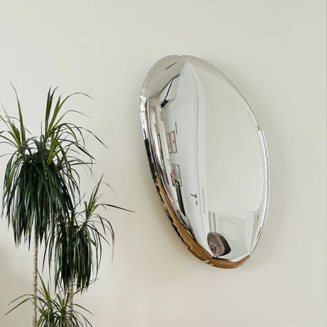 PREMIER Metal Wall Sculpture Contemporary Sleek Polished Stainless Steel Reflective Wall Sculpture PSSS-035-Stainless Steel Sculpture-PREMIER SCULPTURE