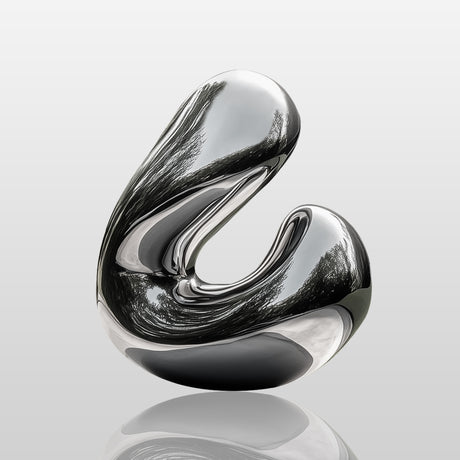 PREMIER Mirror-Polished Outdoor Sculpture Kinetic Echo Modern Abstract Stainless Steel Art for Garden, Landscape & Architectural Spaces PSSS-065-Stainless Steel Sculpture-PREMIER SCULPTURE
