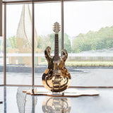 PREMIER Modern Art Sculpture Contemporary Stainless Steel Electric Guitar Sculpture PSSS-032-Stainless Steel Sculpture-PREMIER SCULPTURE