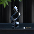PREMIER Modern Decorative Elegant Dark Silver Abstract Spiral Sculpture PSSS-026-Stainless Steel Sculpture-PREMIER SCULPTURE