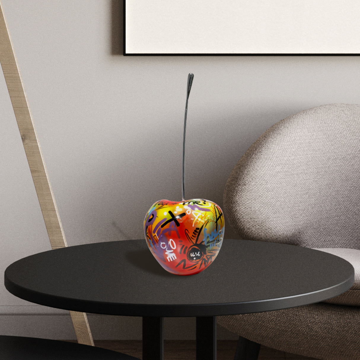 PREMIER Modern Fiberglass Desktop Sculpture Cherry Graffiti Art PSF-020-Fiberglass Sculpture-PREMIER SCULPTURE