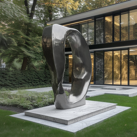 PREMIER Modern Gardern Sculpture Polished Stainless Steel Abstract Art for Modern Spaces PSSS-058-Stainless Steel Sculpture-PREMIER SCULPTURE