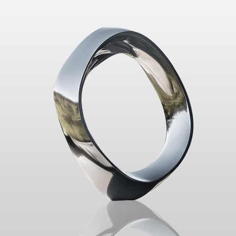 PREMIER Modern Ring Garden Sculpture Reflective Stainless Steel Outdoor Sculpture for Contemporary Gardens PSLSS-021-Stainless Steel Sculpture-PREMIER SCULPTURE
