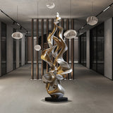PREMIER Modern Sculpture Ethereal Flow Abstract Metal Sculpture PSSS-037-Stainless Steel Sculpture-PREMIER SCULPTURE