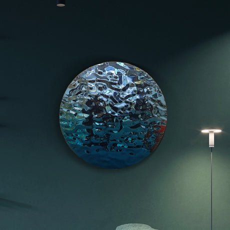 PREMIER Modern Wall Sculpture Ocean Reflection Design Circular Sculpture PSSS-041-Stainless Steel Sculpture-PREMIER SCULPTURE