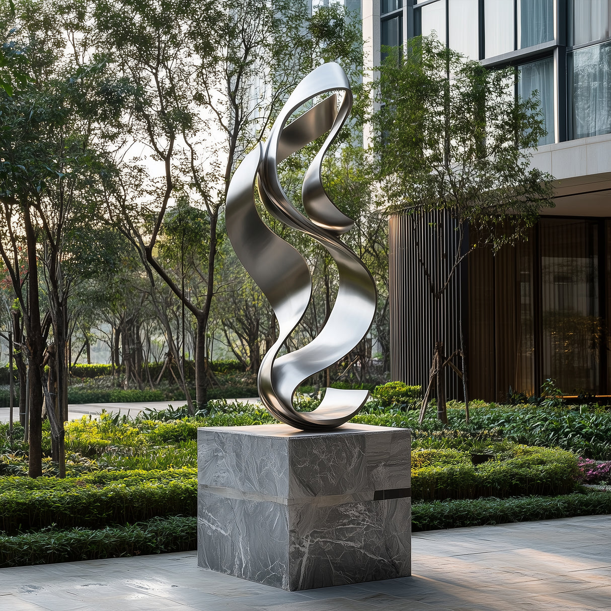 PREMIER Outdoor Sculpture Abstract Stainless Steel Modern Art Sculpture PSSS-050-Stainless Steel Sculpture-PREMIER SCULPTURE