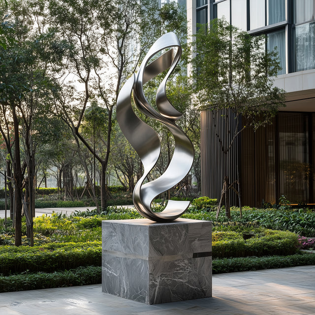 PREMIER Outdoor Sculpture Abstract Stainless Steel Modern Art Sculpture PSSS-050-Stainless Steel Sculpture-PREMIER SCULPTURE