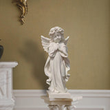 PREMIER Praying Angel Garden Decoration Sculpture Custom Marble Statue PSM-008-Marble sculpture-PREMIER SCULPTURE